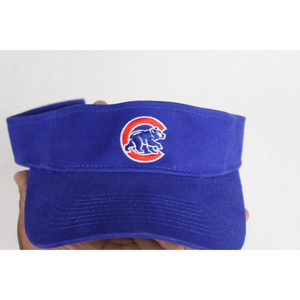 MLB Chicago Cubs Visor Unisex OSFA Blue Good Embroidered Logo Adjustable Hat